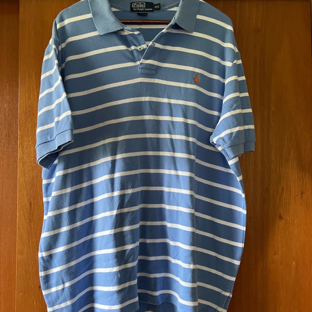 Polo by Ralph Lauren Men's Blue Striped Shirt
